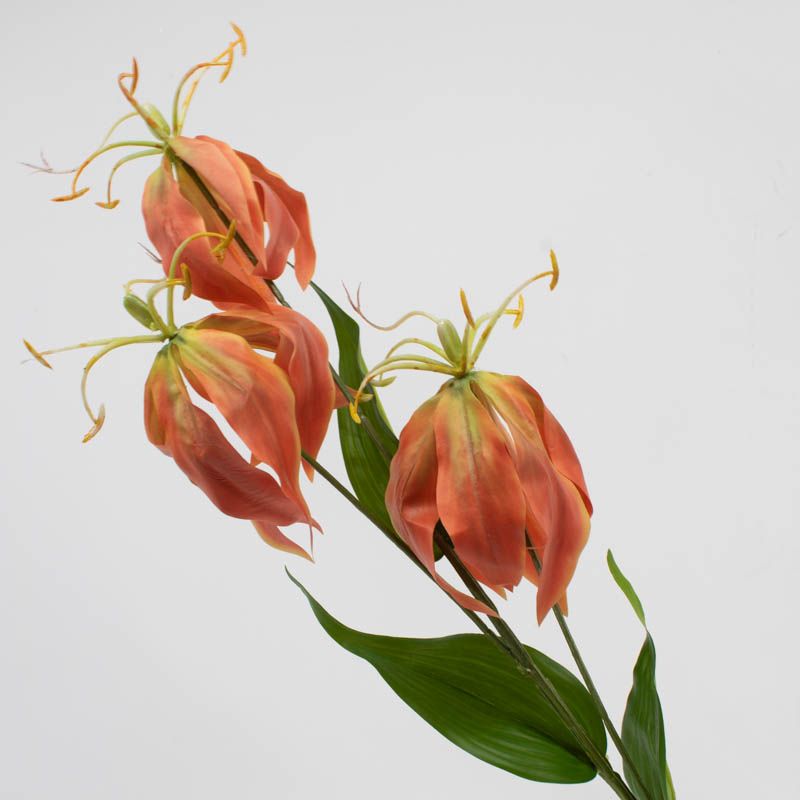 Kunstbloem gloriosa oranje