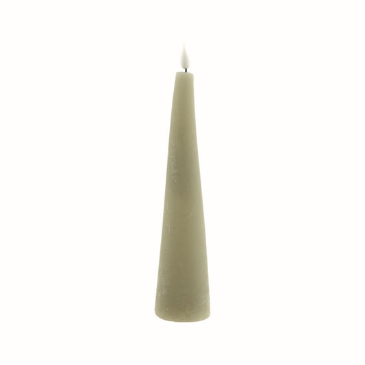 LED Kaars Cone L greige