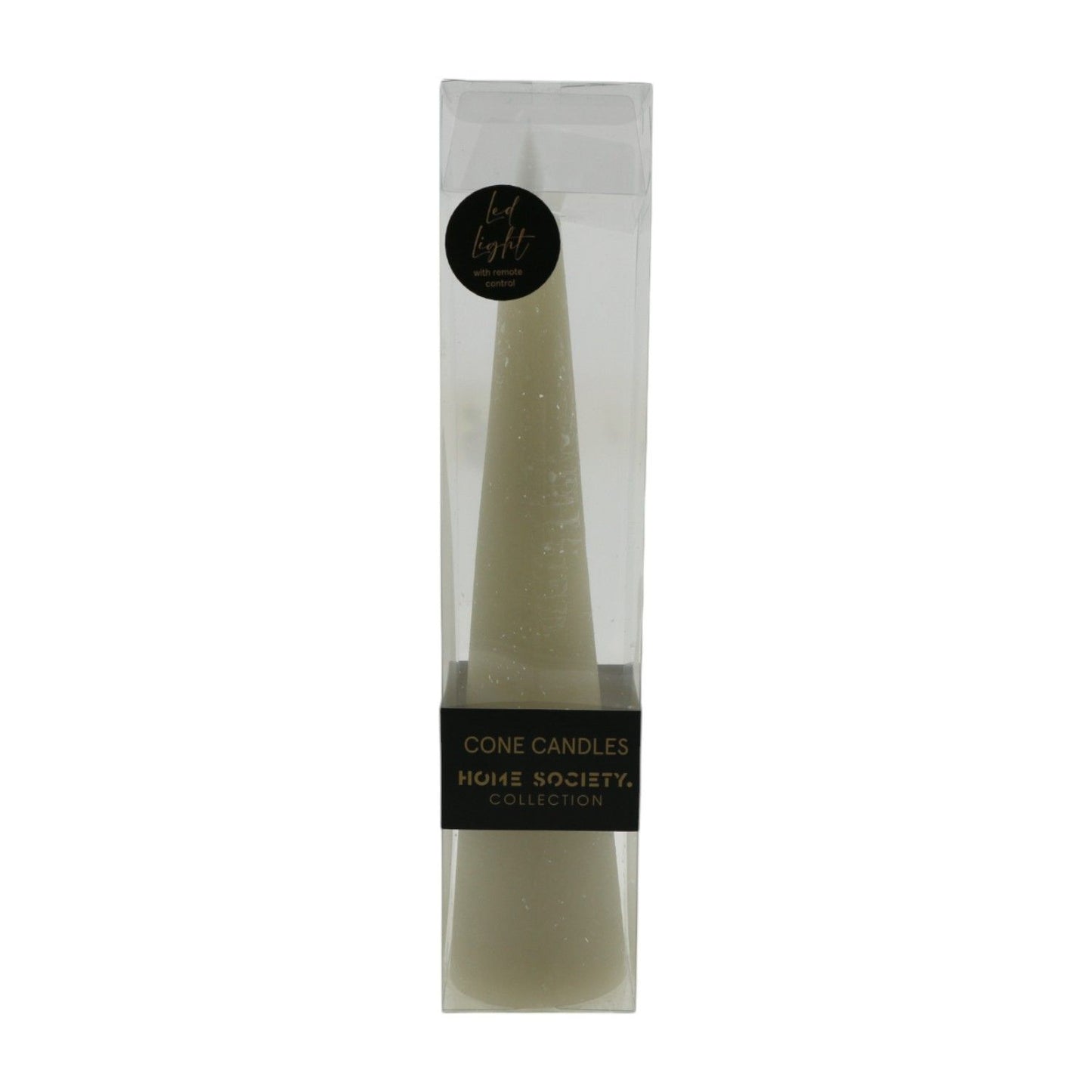 LED Kaars Cone L greige