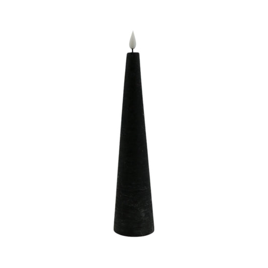 LED Kaars Cone L zwart
