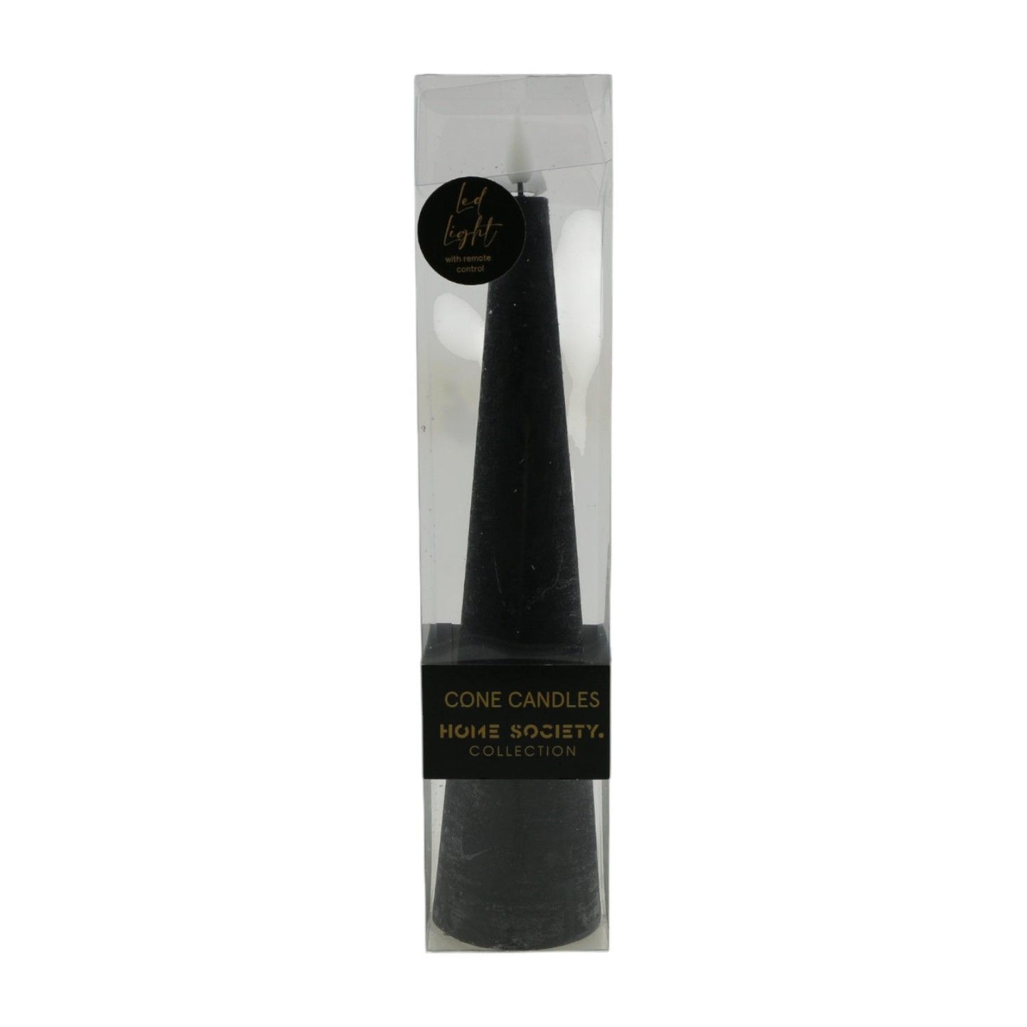 LED Kaars Cone L zwart