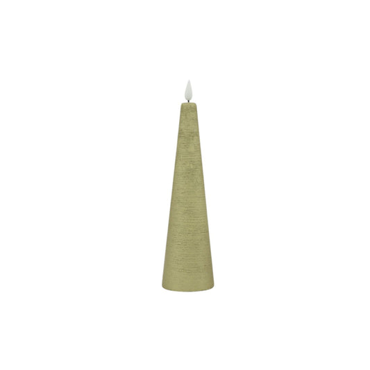 LED Kaars Cone M goud