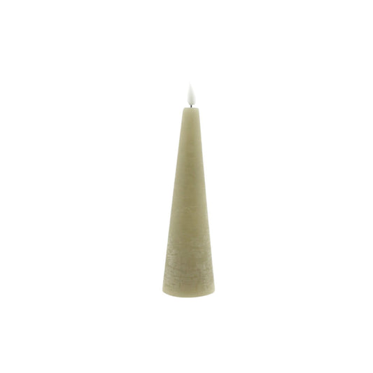 LED Kaars Cone M greige