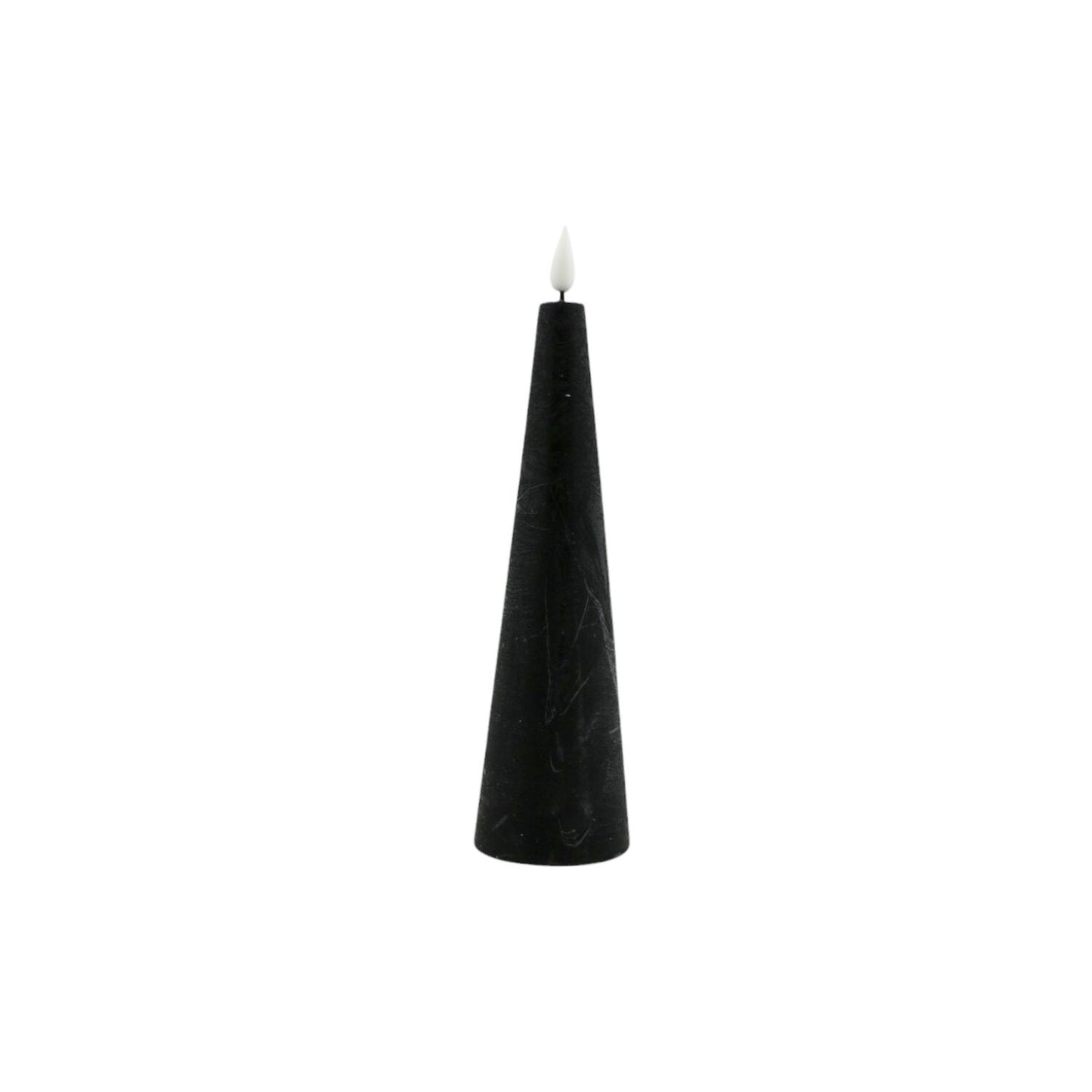 LED Kaars Cone M zwart