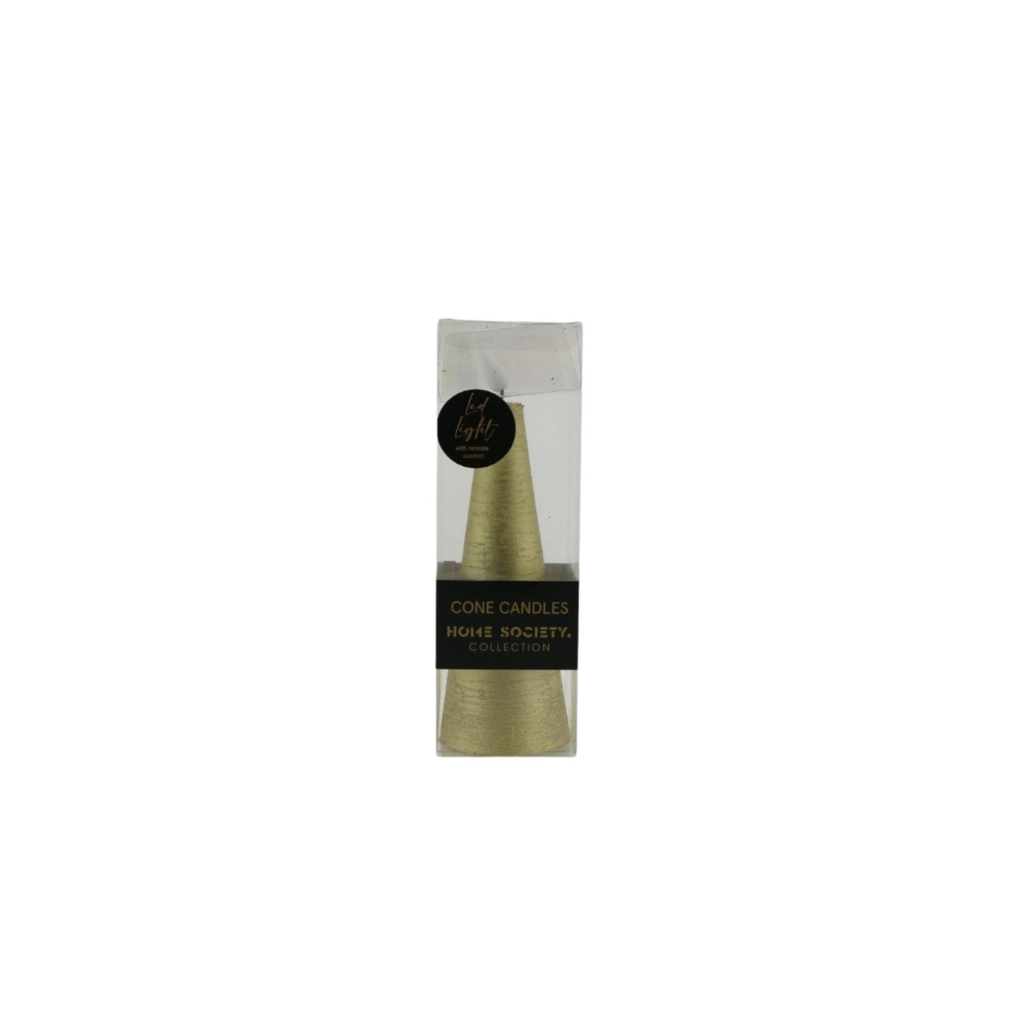 LED Kaars Cone S goud