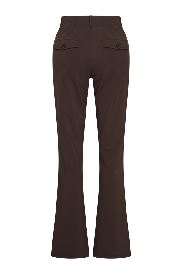 Mi Piace broek flared bonded  Espresso