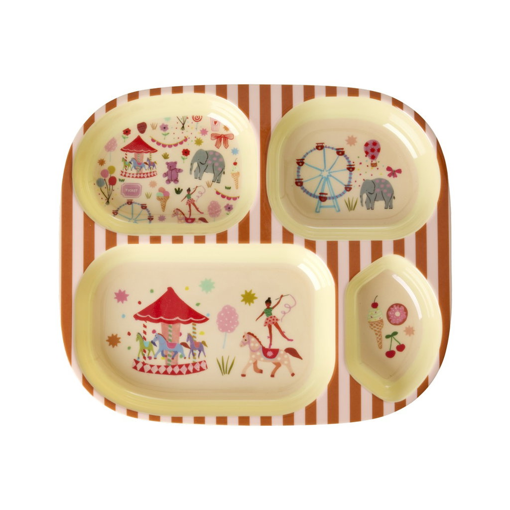 MelamineKids4RoomPlatewithCircusprintpink__1