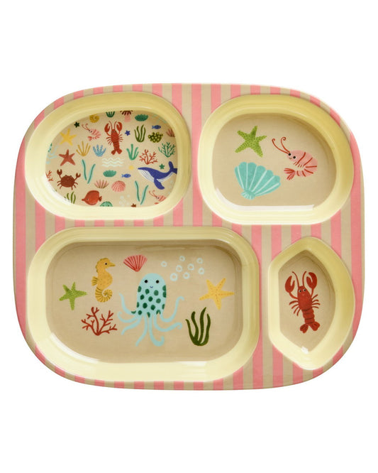 MelamineKids4RoomPlatewithCoraloceanprint__1