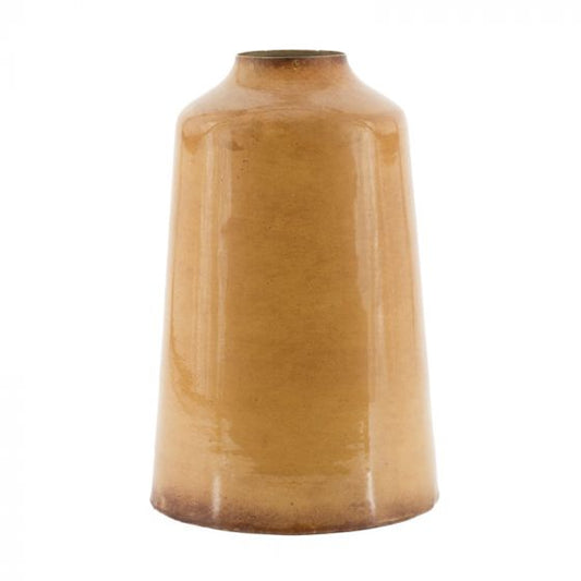 Metalen vaas mustard XL