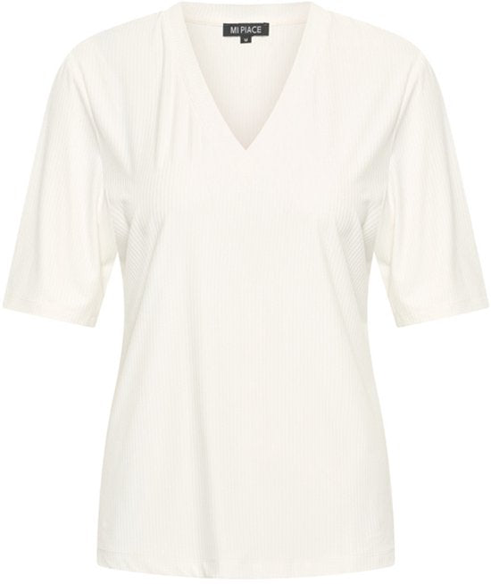 MiPiaceShirtVNeckRibbedOff-white__1