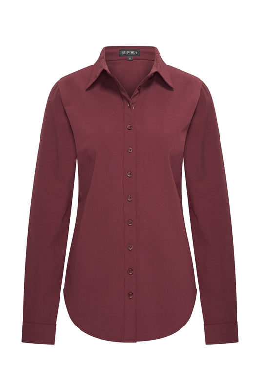 Mi Piace blouse lange mouw Burgundy