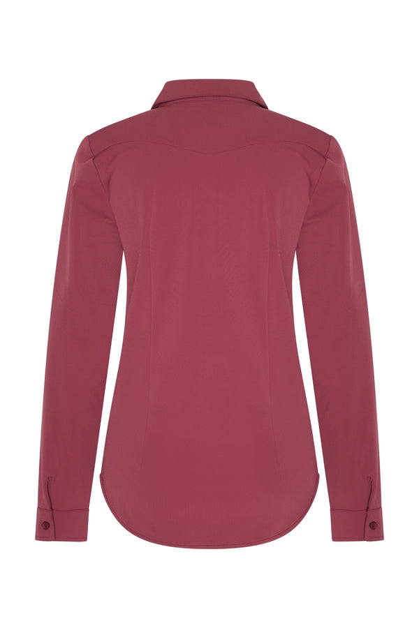 Mi Piace blouse lange mouw Burgundy