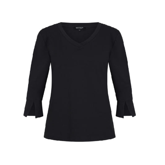 Mi Piace shirt Cathy  3/4 mouw Dark Blue