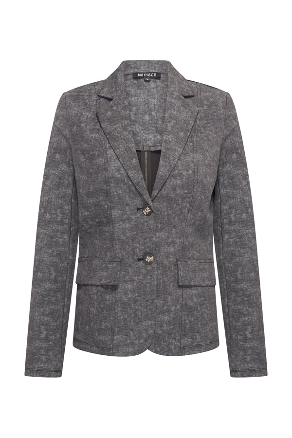 MipiaceBlazerStoneFoilPrintDarkgrey__1