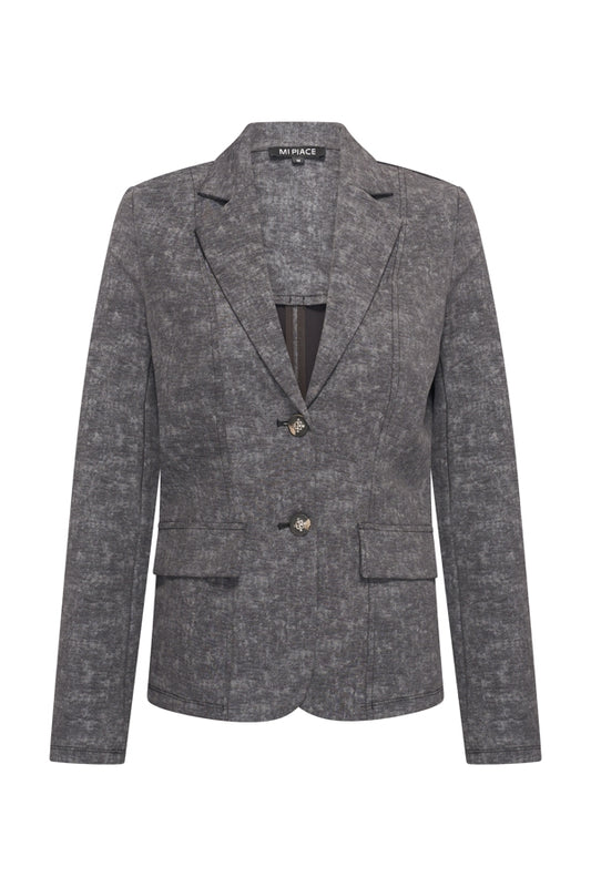 MipiaceBlazerStoneFoilPrintDarkgrey__1