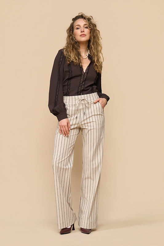 MipiaceTrousersStraightHeavyClassicStripePrintLatte__1