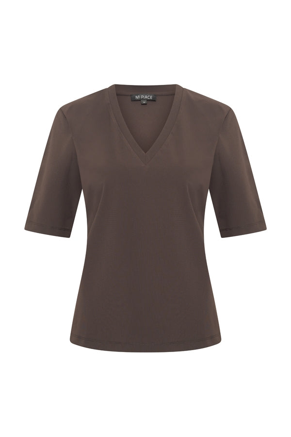 MipiacealexisTshirtVHalsEspresso__1