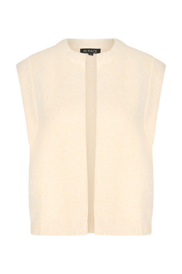 Mi piace vest hairy mouwloos Off-white