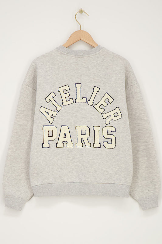 My Jewellery sweater "Atelier paris" Grijs