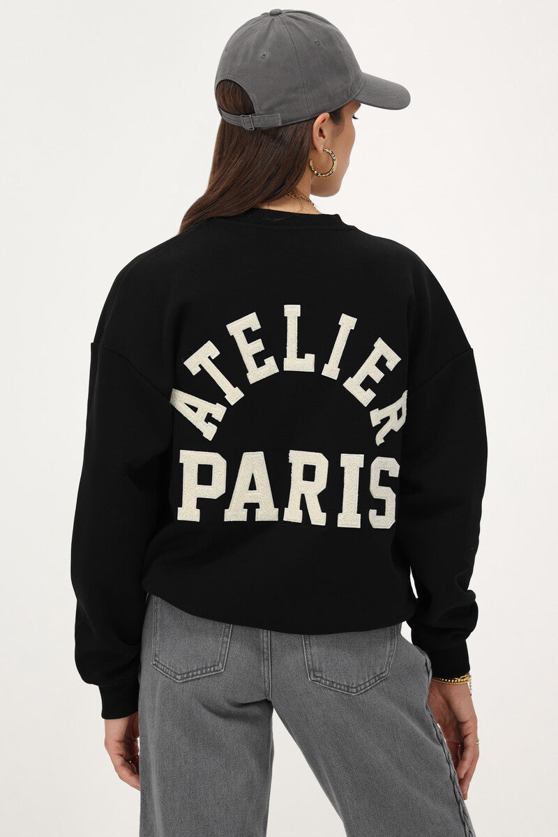 My Jewellery sweater "Atelier paris" Zwart