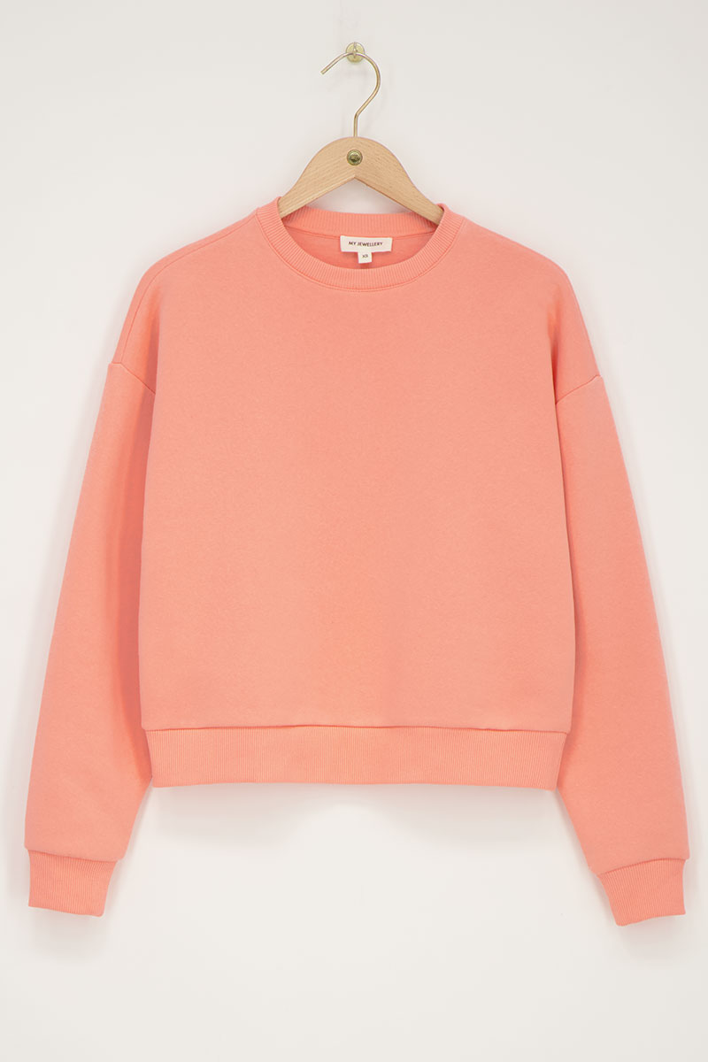 My jewellery Don't look back oversized sweater Orange