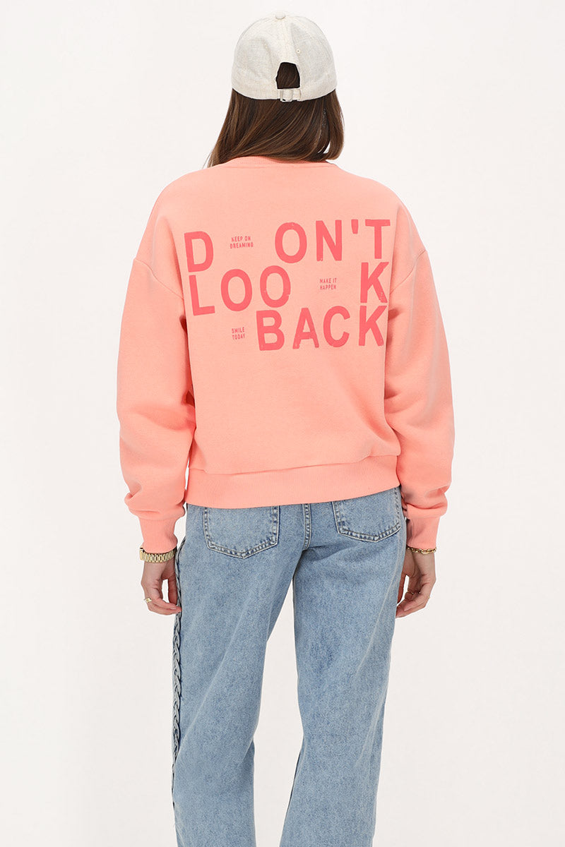 My jewellery Don't look back oversized sweater Orange