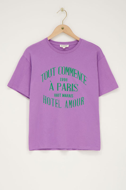 My jewellery Lila T-shirt "Hotel Amour" Lila