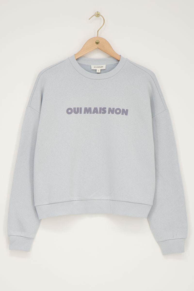 My jewellery Oui mais non sweater Light Blue