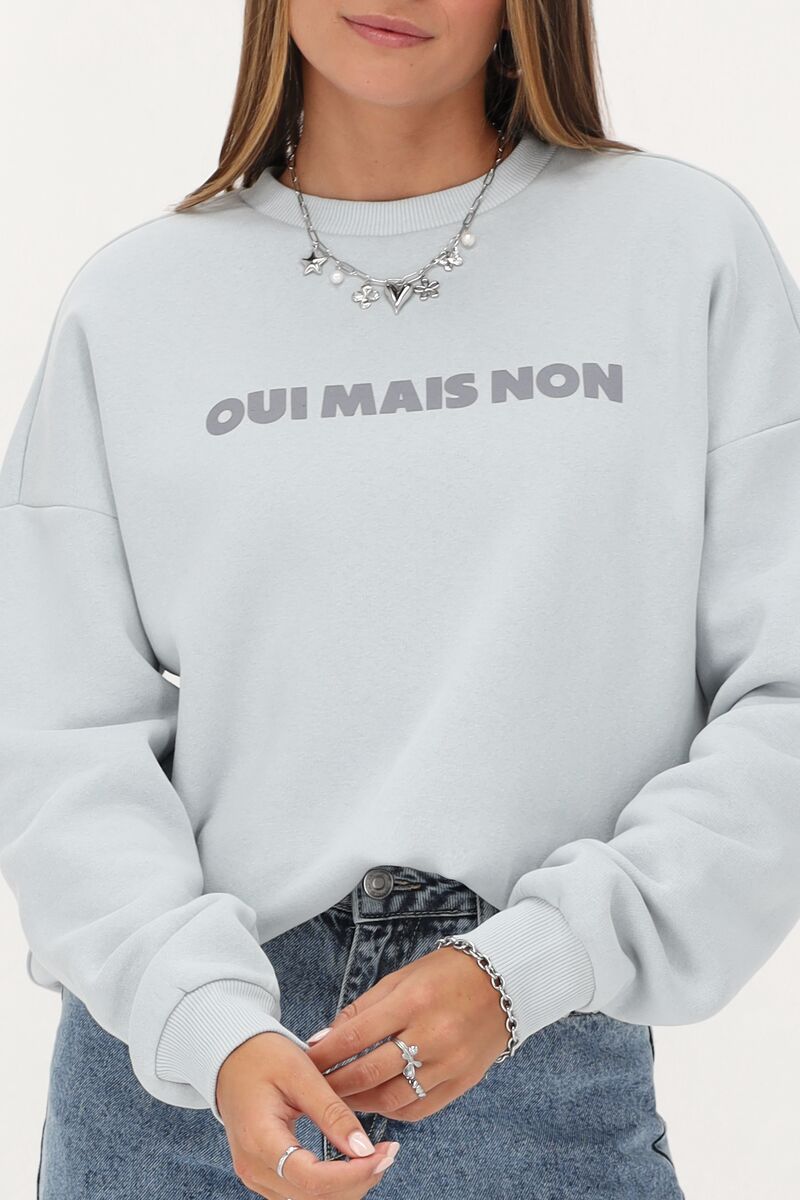 My jewellery Oui mais non sweater Light Blue