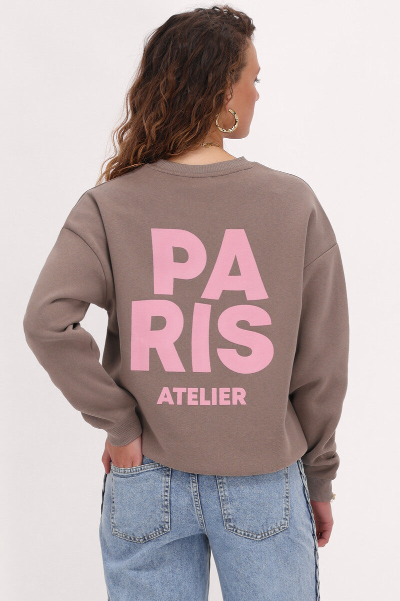 My jewellery sweater "Paris atelier" Taupe