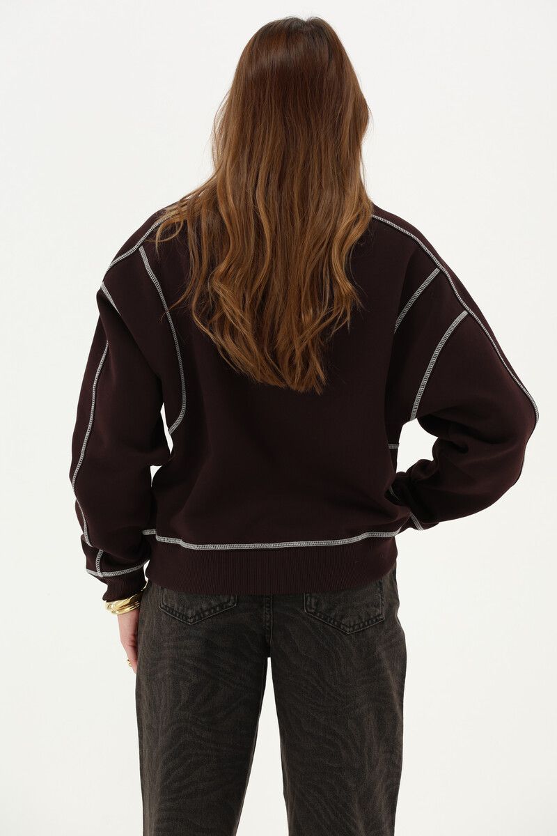 MyjewellerysweatermetcontrasterendestikselsBruin__3