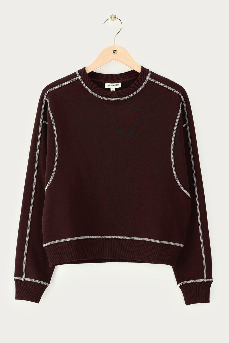 MyjewellerysweatermetcontrasterendestikselsBruin__4
