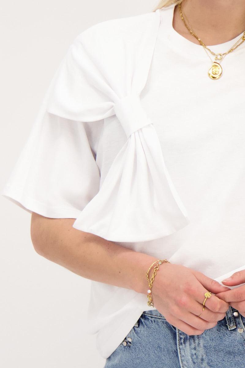 Myjewellery t-shirt met strik Wit
