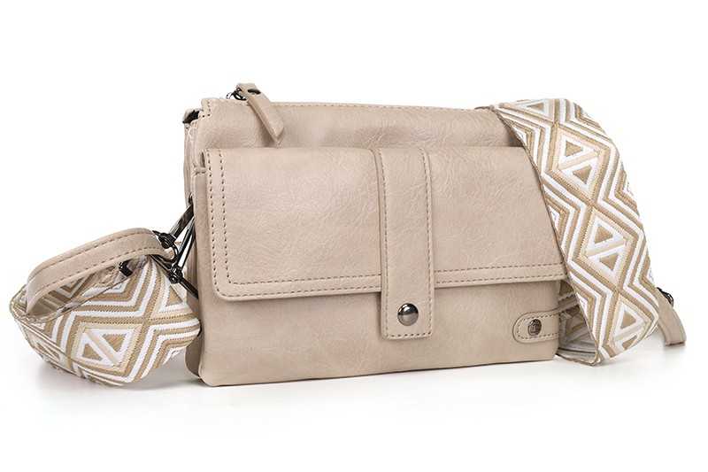 Naturel crossbody en schoudertasje Naarden OLT12380