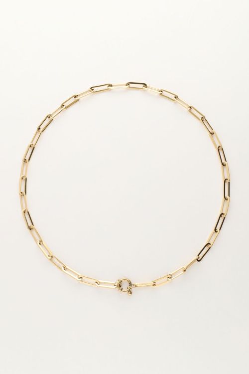 Necklace vintage chain lock Goud MJ11042