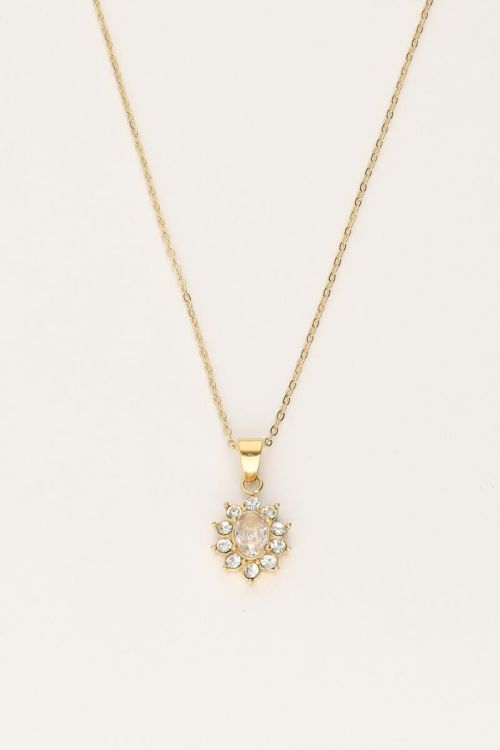 Necklace vintage strass Goud MJ11482