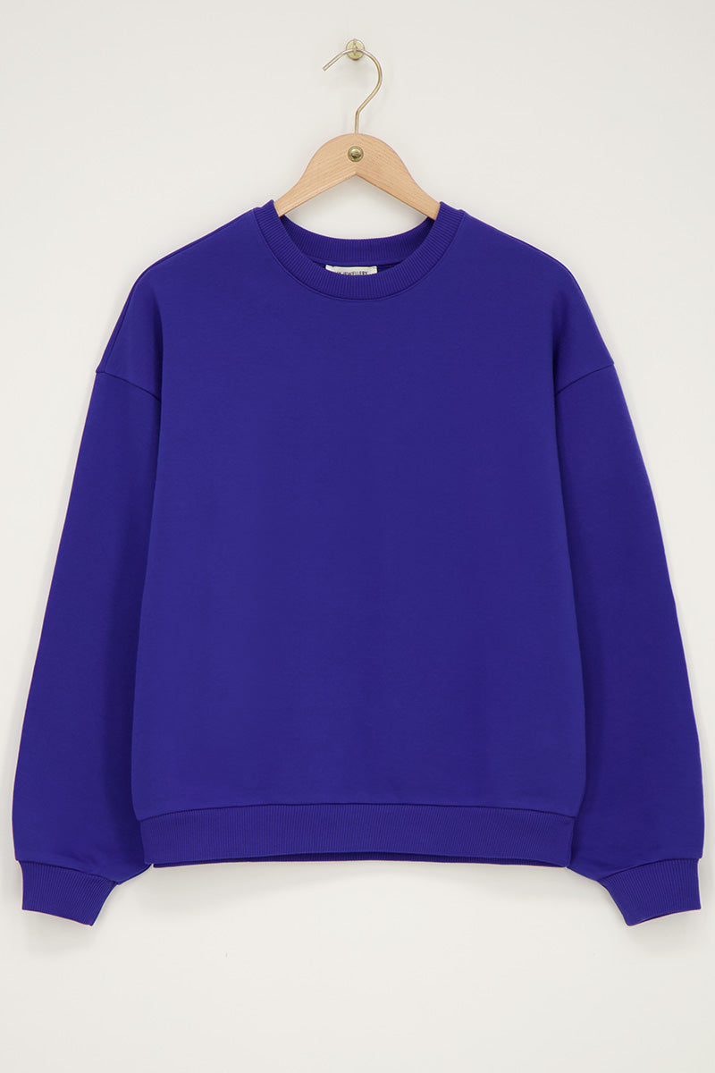 Oversized sweater "Bonheur" Blauw