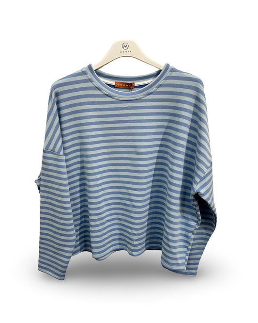 Oversizedt-shirtmetrondehalsenstrepenLichtblauw_blauw__1