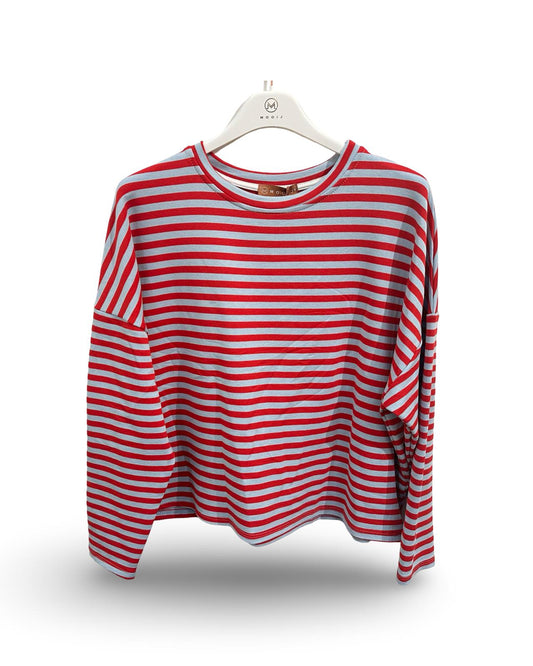 Oversizedt-shirtmetrondehalsenstrepenRood_blauw__1