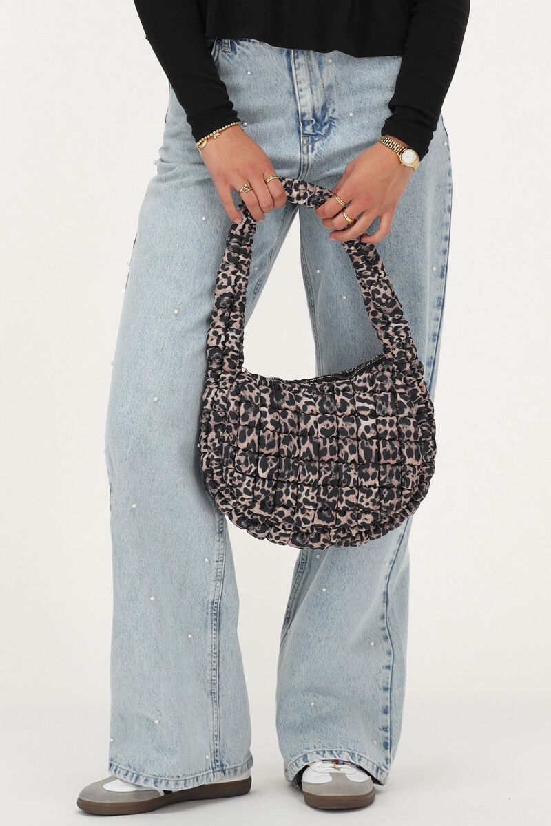 Panterprint tas met smock
