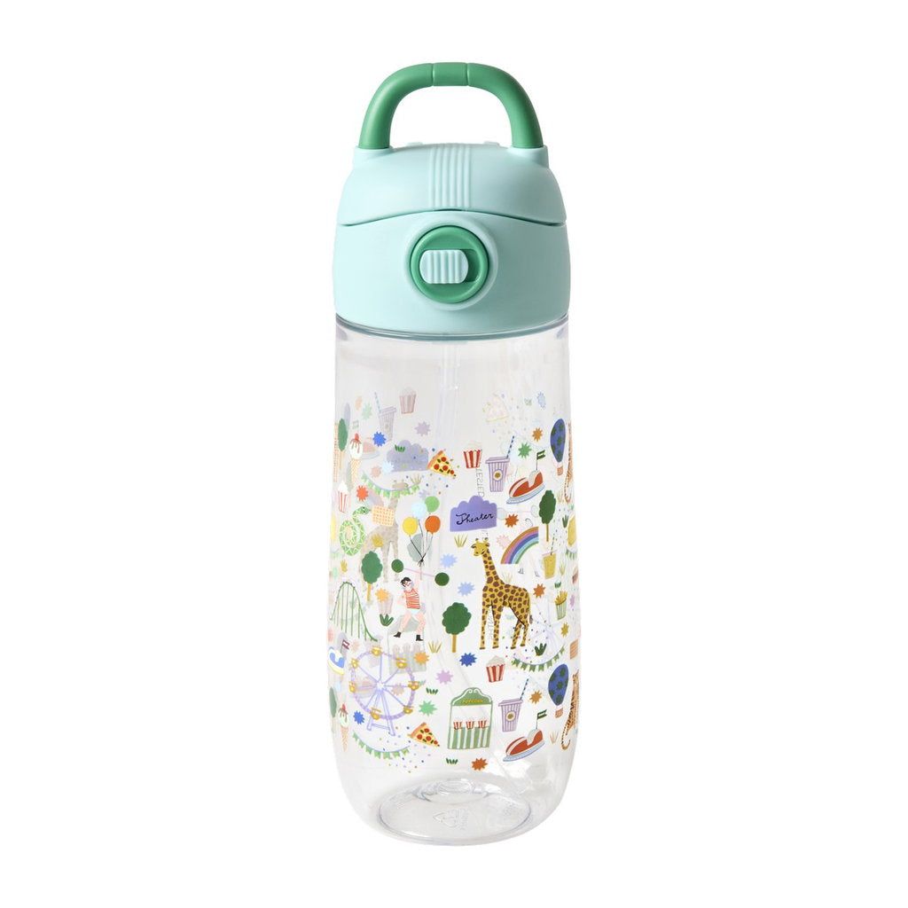PlasticKidsDrinkingBottlewithblueFunfairprint__1