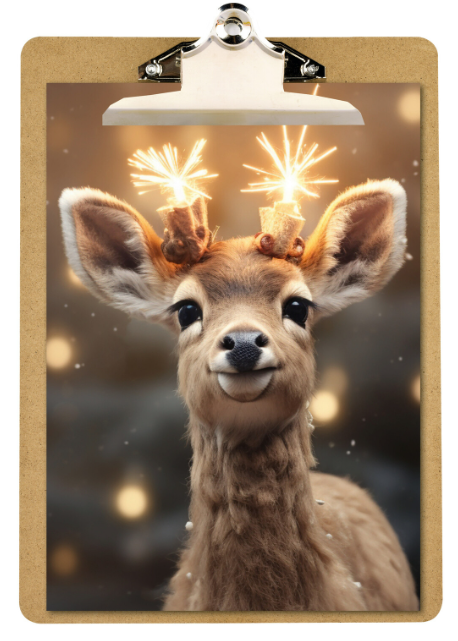 Posters A5 Hertje kerst
