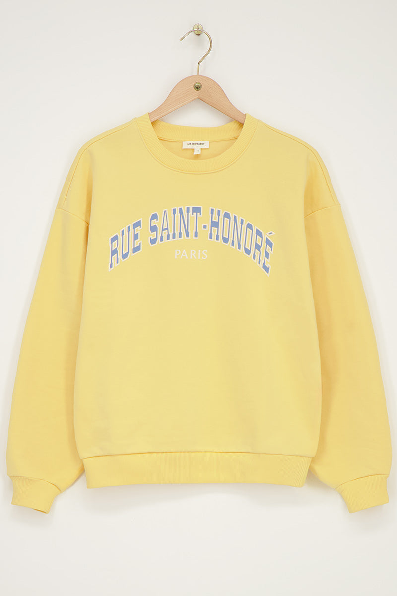 Sweater "Rue saint honoré" Geel