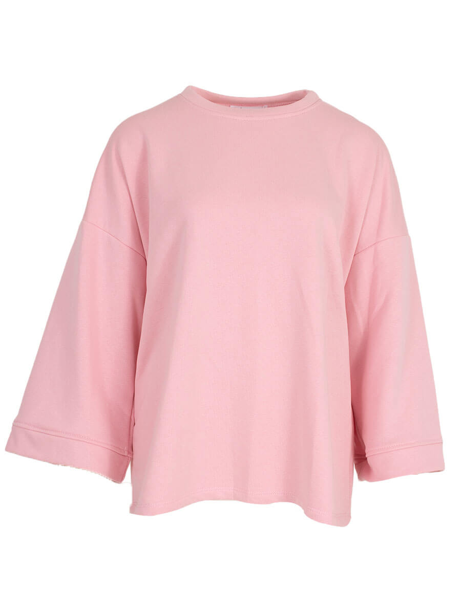 SweaterdriekwartmouwRoze__1