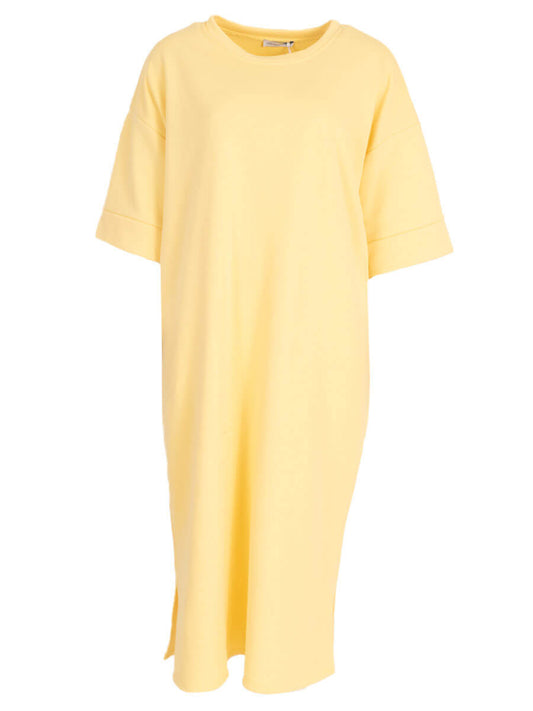 Sweater jurk lang Geel