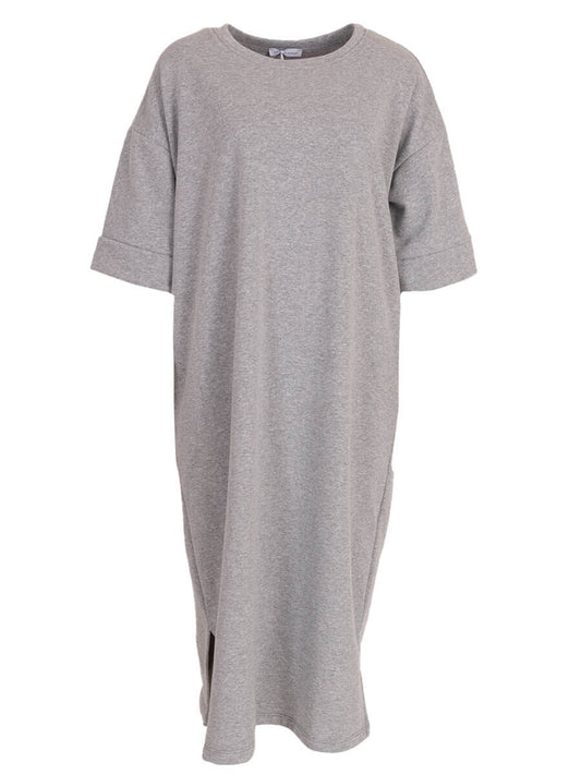 Sweater jurk lang Lichtgrijs