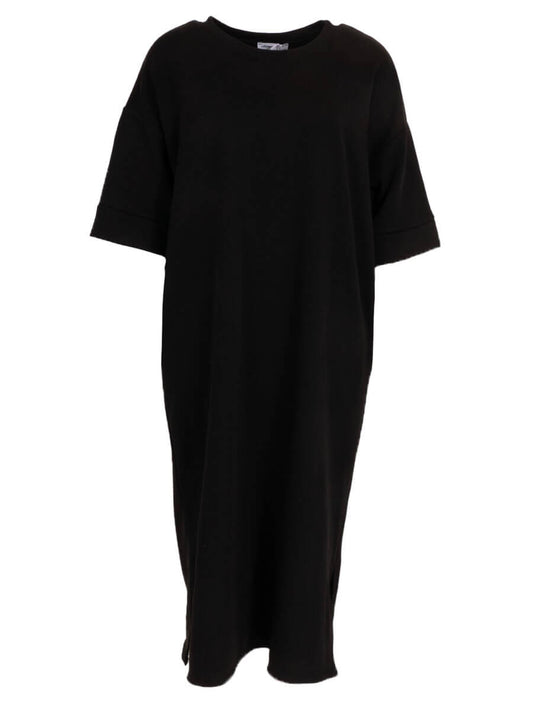 Sweater jurk lang Zwart