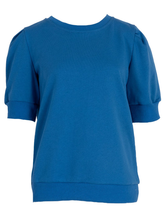 Sweater korte mouw Kobalt