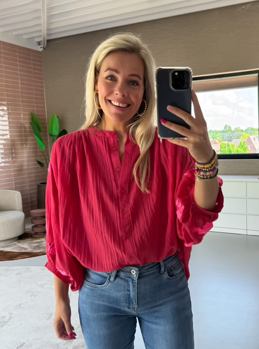 Sweet Jewellery blouse Evelyn Koraalrood