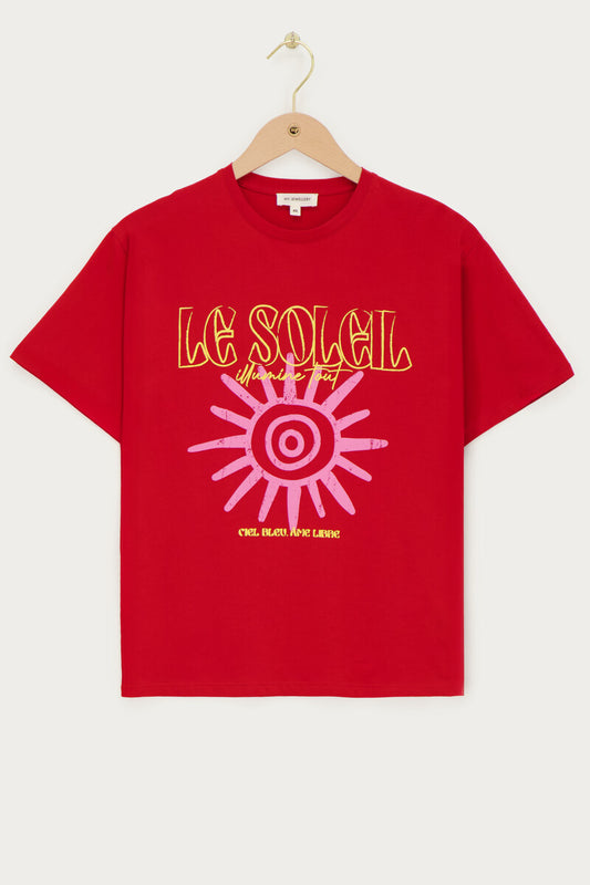 T-shirt Le soleil Rood